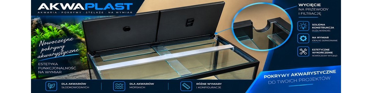 akwarium z ramko jako pokrywa 